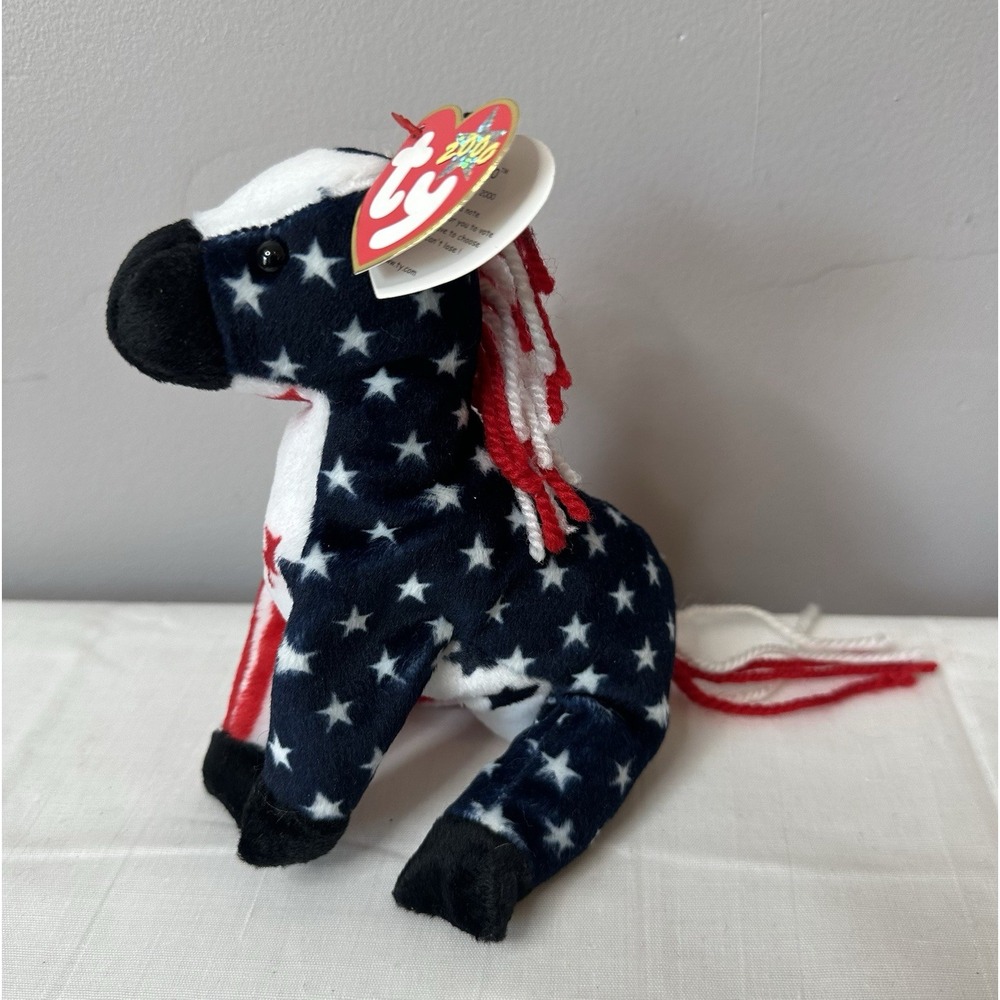 TY Beanie‎ Toy Horse 2000 Lefty Horse Born 7/4/2000